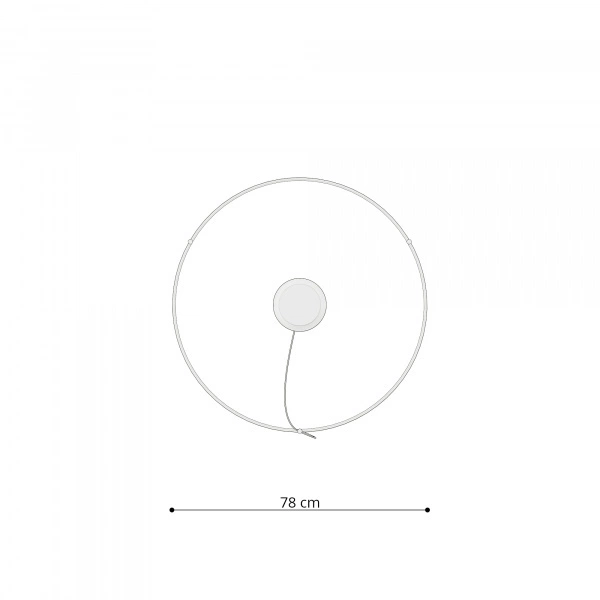 Nowoczesna lampa wisząca RIO 78 LED biała 50W barwa ciepła 3000K TH.102