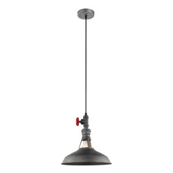 Lampa wisząca RETRO Garibaldo śr. 31cm E27 | szara