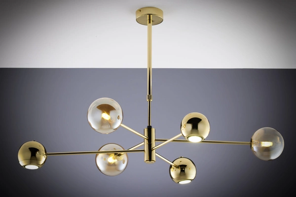 Nowoczesny Żyrandol MOKA wys. 47-69cm 3xG9 3xGU10
14W IP20 | Złoty