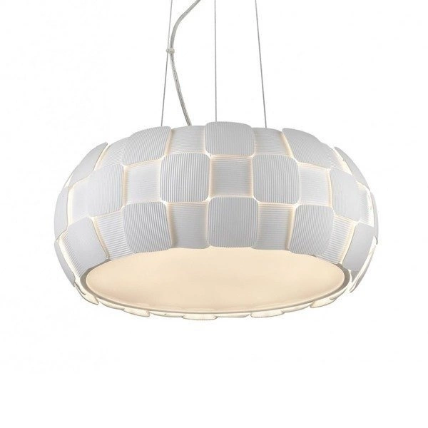 Lampa wisząca nad stół, do salonu biała ambient Zuma Line SOLE śr.46cm 5xE27