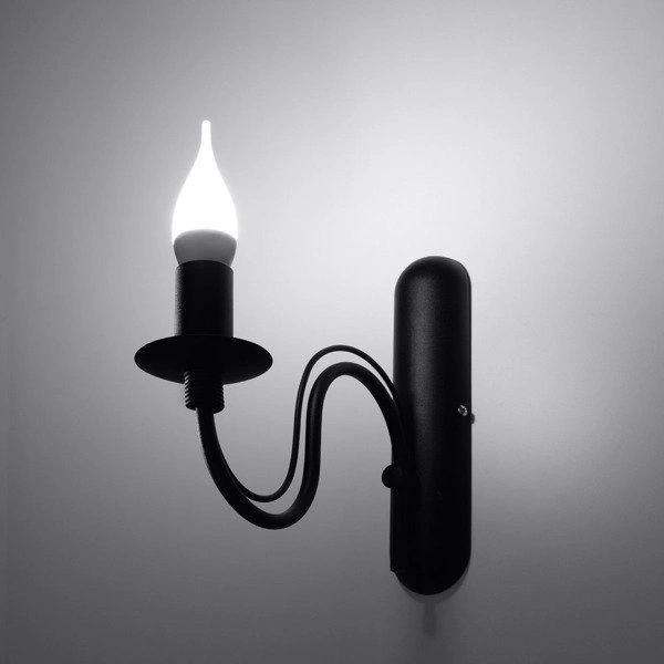 Kinkiet MINERWA Czarny E14 12W LED, SL.0220