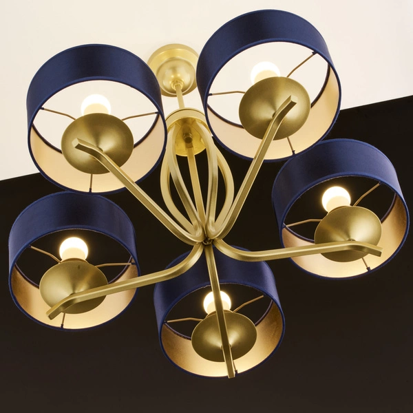 Klasyczny Żyrandol KASZMIR wys. 58cm 5xE27 15W IP20 | złoty połysk