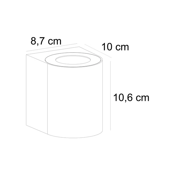 Kinkiet CANTO LED 3000K Biała ciepła Aluminium | Seaside czarny