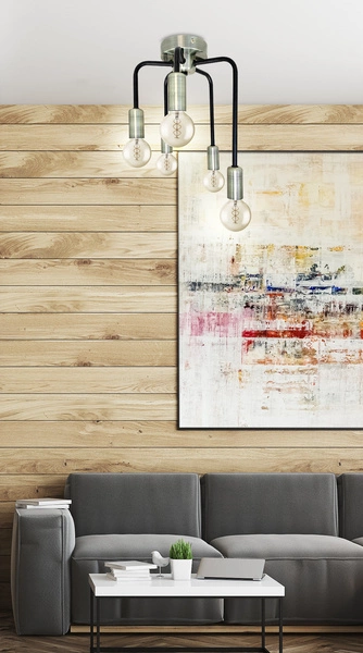 Lampa sufitowa SAGA, 35-01337, patynowy/czarny, 5x40W E14