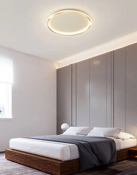 Plafon LED 30W Okrągły Złoty CCT 3000K/4000K/6000K 40cm Abruzzo Angelo