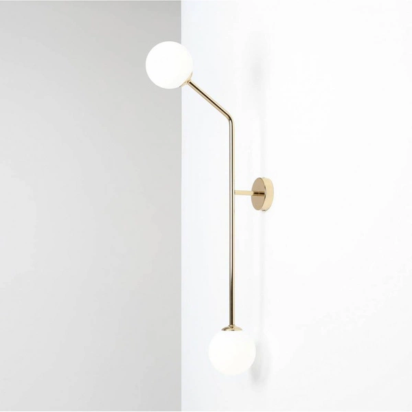 Aldex Kinkiet PURE PIONOWY 1064D30_2, złoty/biały, 2x40W E14