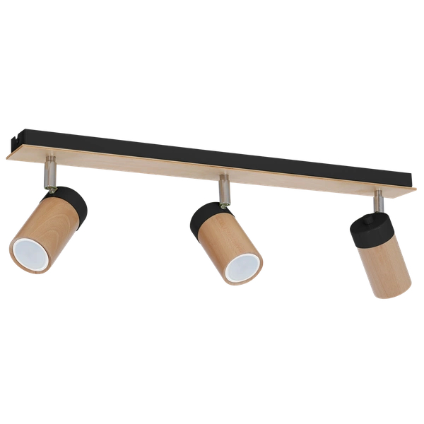 Lampa sufitowa nowoczesna reflektorek spot BARON III czarny szer. 70cm