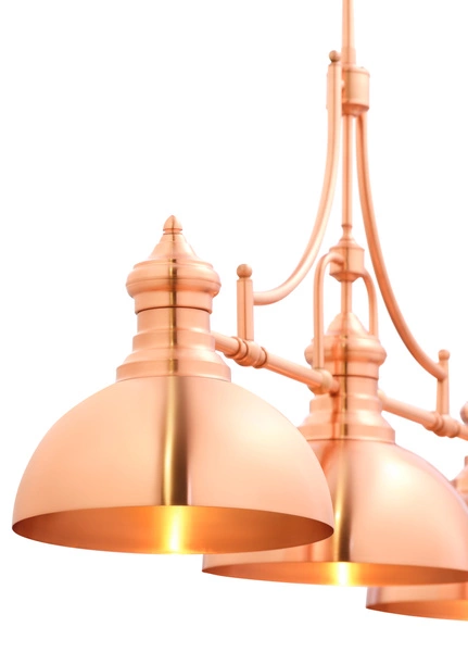 Loftowy Żyrandol PLATINO wys. 160cm 3xE27 15W IP20 | Miedziany