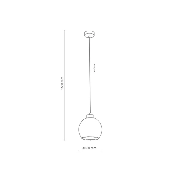 DEVI TRANSPARENT LAMPA WISZĄCA 1 PŁ 180 4646
