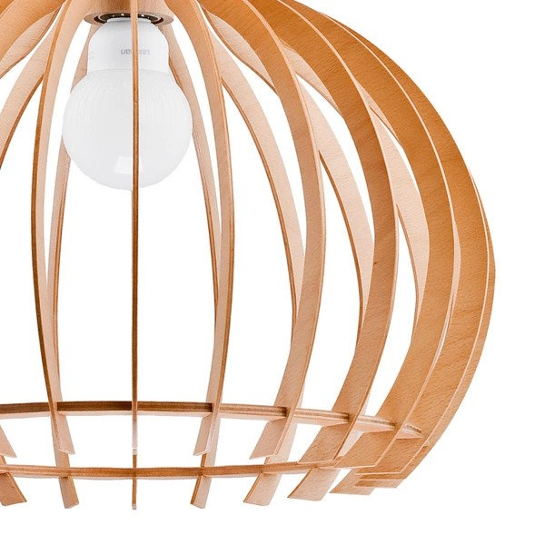 Lampa wisząca ALFA LAVAYA DREWNIANA 1xE27 44cm | 60023