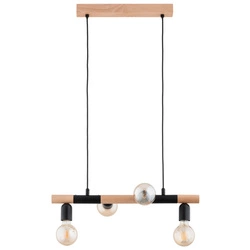 Lampa wisząca ALFA LIDO DREWNIANA 4xE27 55cm | 63327