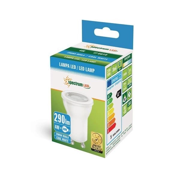 LED MR11 GU10 230V 4W SMD 45ST CW Z SOCZEWKĄ SPECTRUM