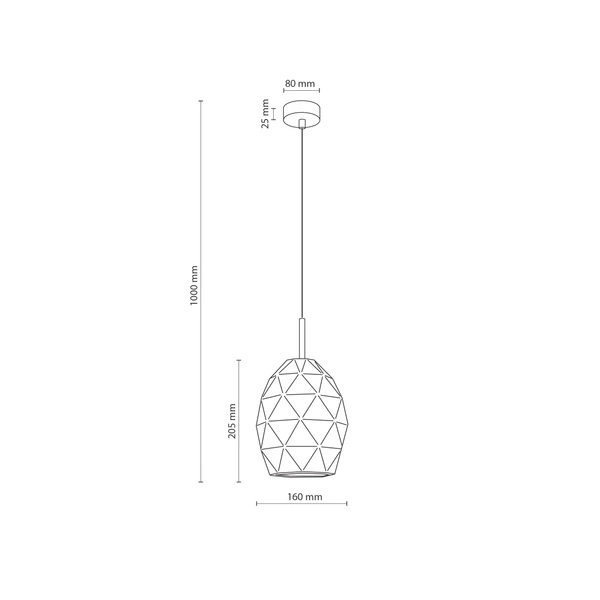 EGANA GRAPHITE LAMPA WISZĄCA 1XE27