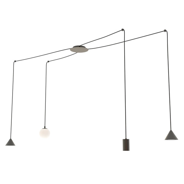 Lampa wisząca Emibig FUJI 4 Czarny 1349/4