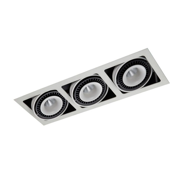 Oprawa wpuszczana Alesso dł. 48,5cm 54W LED barwa ciepła 3000K | biały/czarny