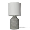 Lampa gabinetowa/stołowa/nocna INER 41-79886 ceramiczna szara/abażur biały 1x40W E14