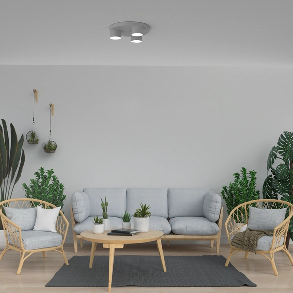 Lampa sufitowa plafon DIXIE WHITE 3x GX53 szer. 30cm | biały