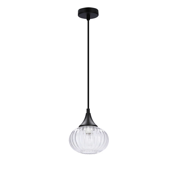 Lampa wisząca EXETER LEDEA, 14,5 cm, 50101275, czarny/transparentny, 1x40W E27