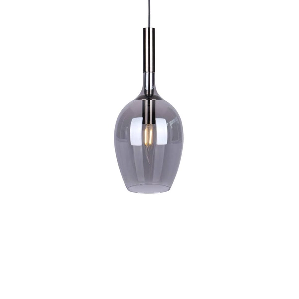 Lampa wisząca LUGANO, czarny/chrom/dymiony, 1x40W E14, ML8813