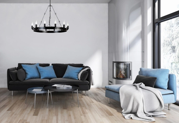 Lampa Wisząca Bellona 12xE14 Max.60W Czarny Metal 9801204