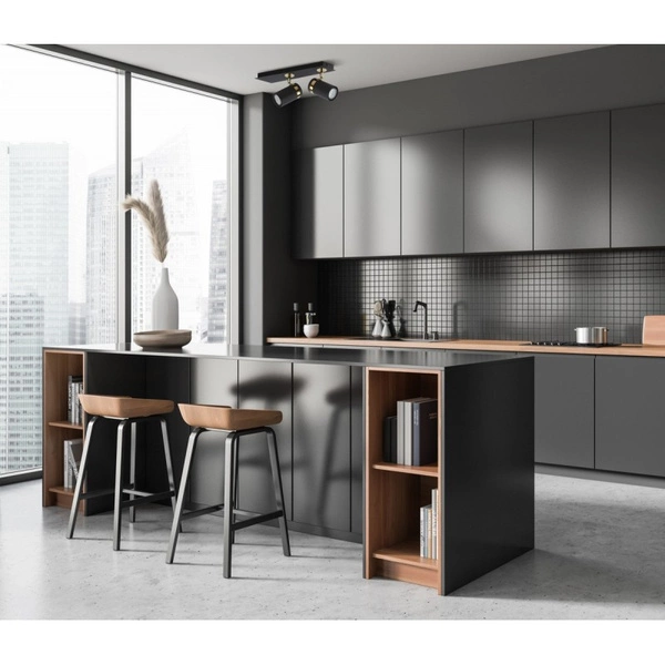 Reflektor sufitowy Verano dł. 32cm 2xGU10 | czarny/złoty chrom