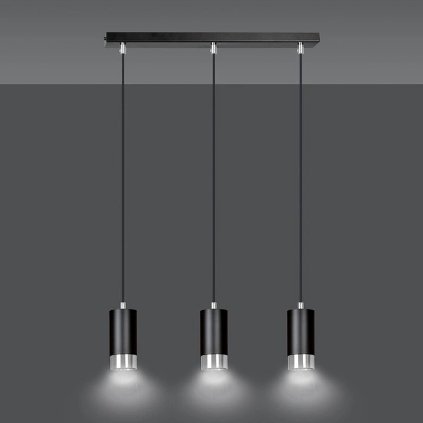 Lampa wisząca Emibig FUMIKO 3 BL/CHROME 816/3