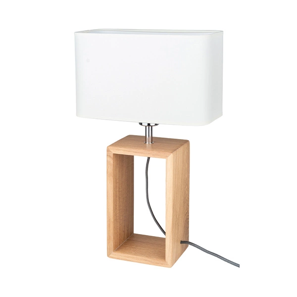 Cadre Lampa Stołowa 1xE27 Max.25W Dąb Olejowany/Czarny/Biały 7712974
