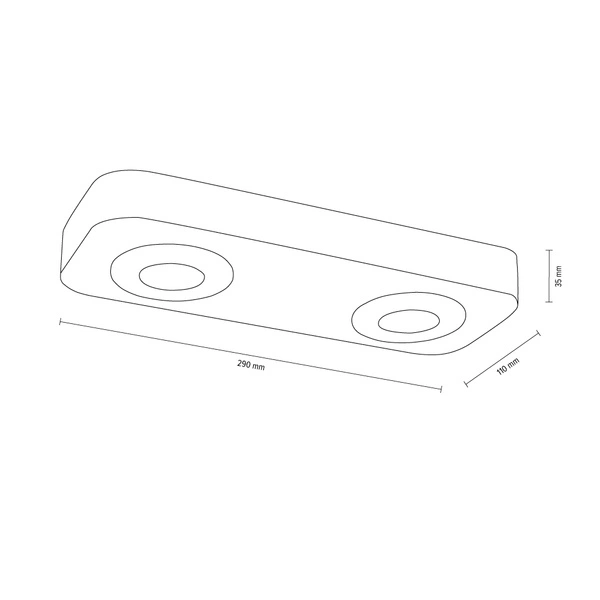 Fajna lampa sufitowa w zestawie 2xLED Zintegrowany 300lm 3000K 5W Szary Beton/Satynowy Metal 2291236