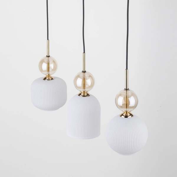 SOPHIA COGNAC WHITE LAMPA WISZĄCA 3XE14