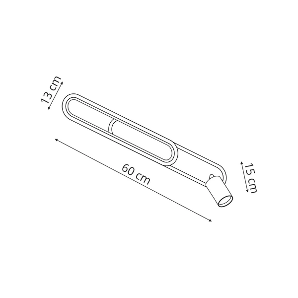 Spot Parma 1 długi czarny 1xGU10 LED CCT
