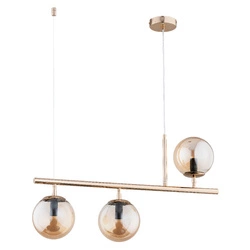 Lampa wisząca ALFA ABAKUS ZŁOTA 3xE14 15cm | 63036