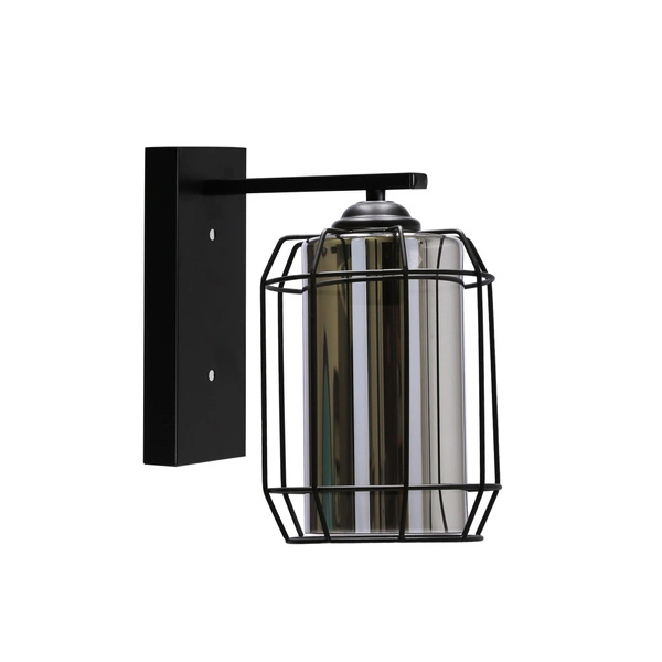 Kinkiet JONERA, P20, 21-10186, czarny/dymiony, 1x40W E27