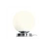Aldex Lampka biurkowa BALL 1076B4_M, 20 cm, chrom/biały, 1x60W E27