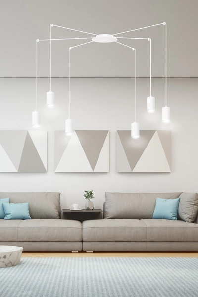 Lampa wisząca Emibig TRAKER 6 WH/Biały 525/6