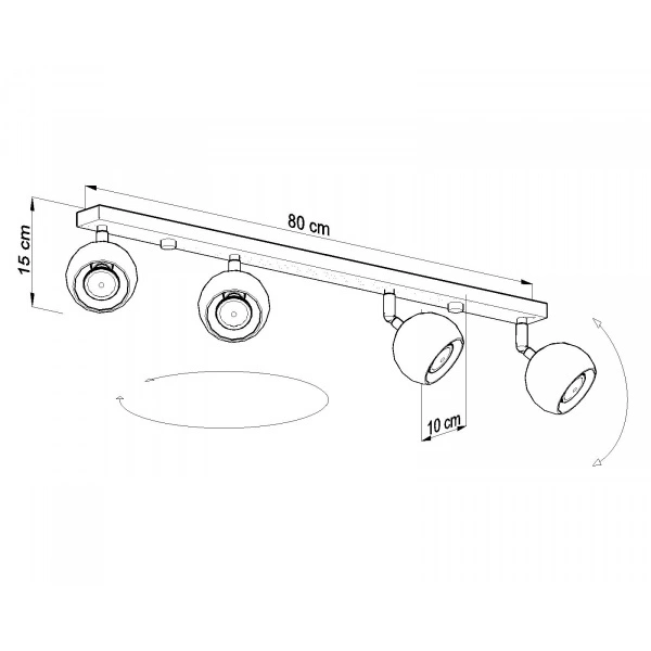 Nowoczesna lampa sufitowa OCULARE 4L SL.0441 Biała 4xGU10