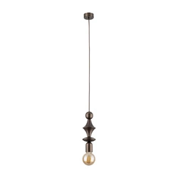 Lampa wisząca TOWER BROWN Glamour E27 wys.150cm dług.10cm | Brąz 10703