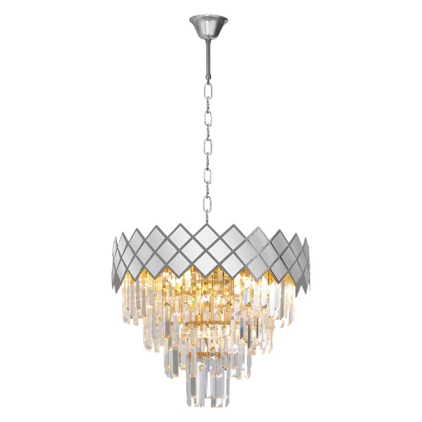 Lampa wisząca CARISMA, chrom/transparentny, 9x40W E14, ML8889