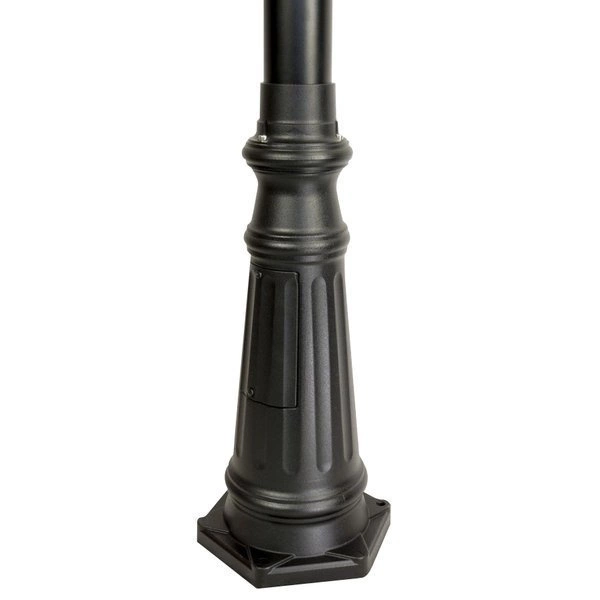 Aluminiowa Latarnia do ogrodu 185-285 cm Witraż OGMWN 2 N | czarny