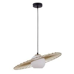 Nowoczesna lampa wisząca szklana kula SOL 1 czarny/złoty 32037