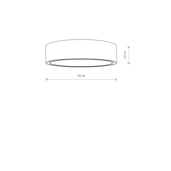 Plafon do salonu MIST III śr. 50cm biały 8943