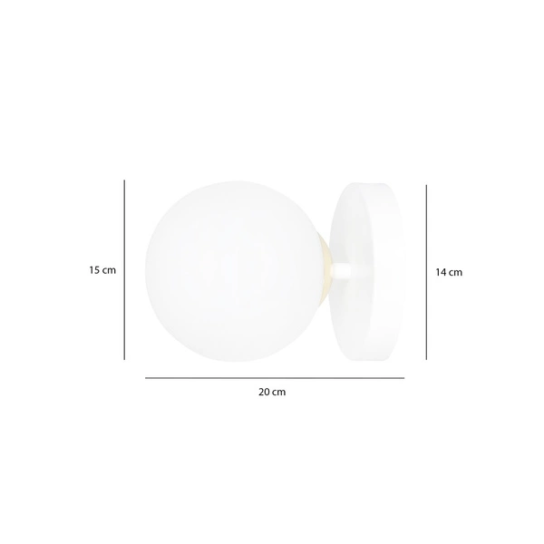 Kinkiet Emibig FLOKI K1 Biały-GOLD 1023/K1