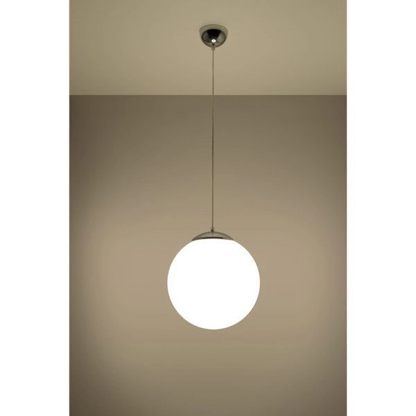 Lampa wisząca Sollux UGO 30 Stal, Szkło, Biały, 60W, SL.0264