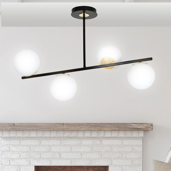 Lampa sufitowa Emibig FLOKI 4 Czarny GOLD 1022/4