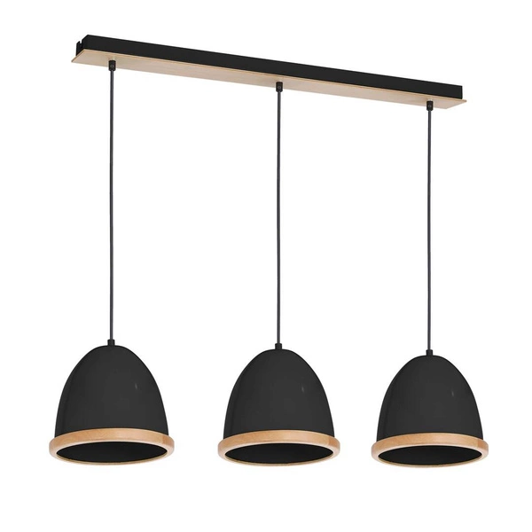 Lampa wisząca nowoczesna zwis STUDIO III czarny szer. 65cm
