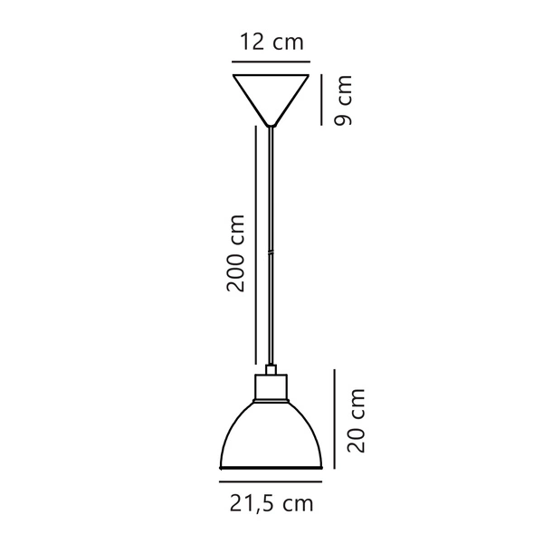 Lampa wisząca POP E27 40W Metal | Czarny