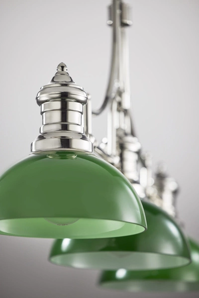 Klasyczna Lampa wisząca PLATINO wys. 170cm 3xE27 15W IP20 | nikiel błyszczący