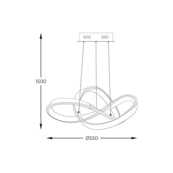MD9717-1-3BGD INDIGO LAMPA WISZĄCA CZARNO-ZŁOTA/BLACK-GOLD