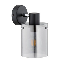 Kinkiet ALFA ESSENT CZARNY & CHROM 1xE27 16cm | 91520