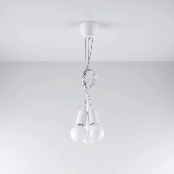 Lampa Wisząca DIEGO 3, PCV Biała, E27 60W, SL.0570