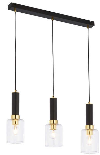 Nowoczesna Lampa wisząca TULUZA wys. 39-80cm 3xE27 15W IP20 | Złoty